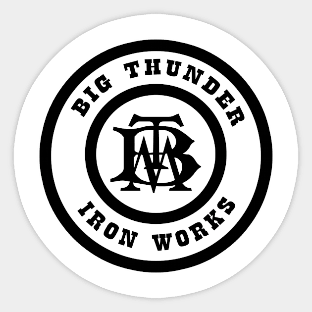 BigThunderIronWorksBlack Sticker by WdwRetro